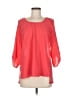 Studio Y 100% Polyester Red Pink 3/4 Sleeve Blouse Size M - photo 1