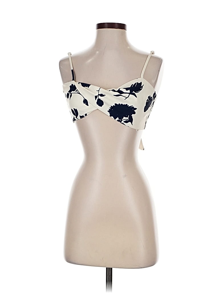 Pre-owned L'atiste By Amy Tank Top Ivory Strapless Neckline Tops In White