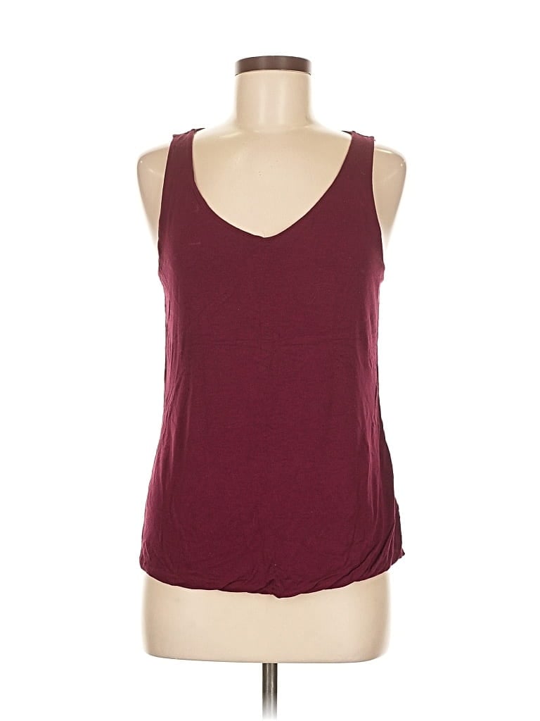 A NEW DAY Pre-owned Tank Top Burgundy Halter Neckline Tops