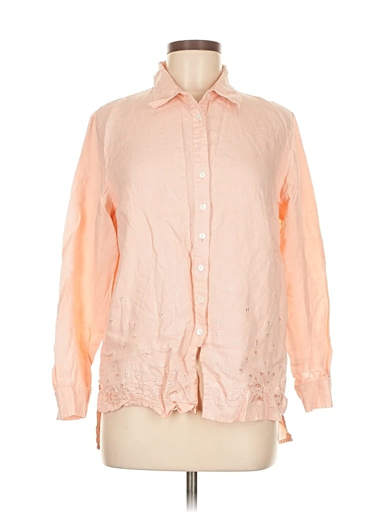 Pre-owned Mercer & Madison Long Sleeve Blouse In Orange