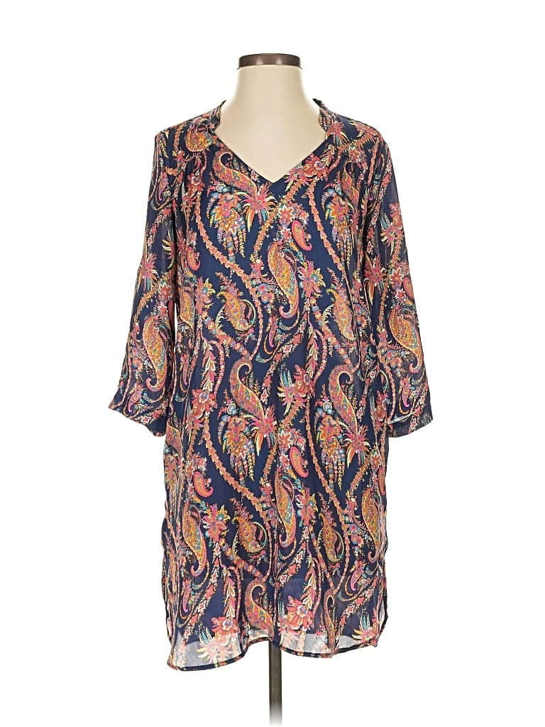 Pre-owned Zara Basic Casual Dress In Blue