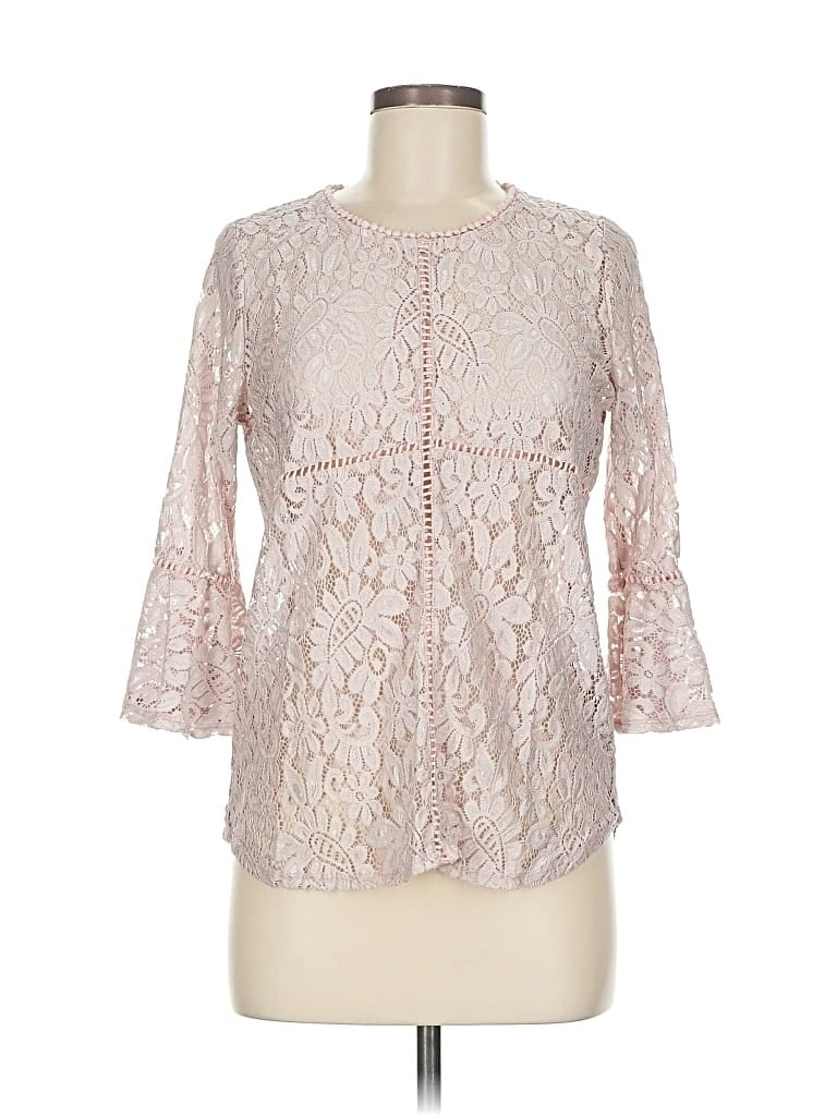Pre-owned New Directions 3/4 Sleeve Blouse In Pink