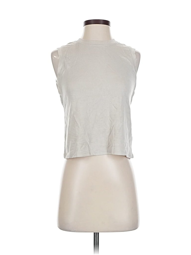 Pre-owned Athleta Sleeveless T-shirt In Silver