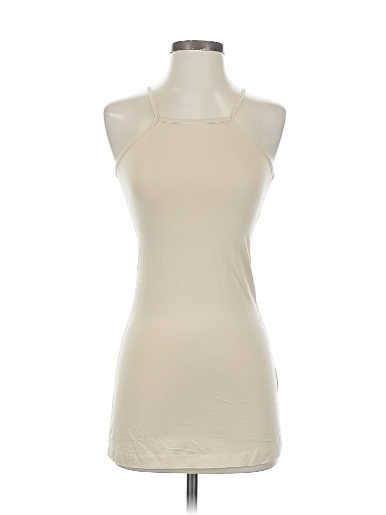 Pre-owned Assorted Brands Tank Top Ivory Halter Neckline Tops In White