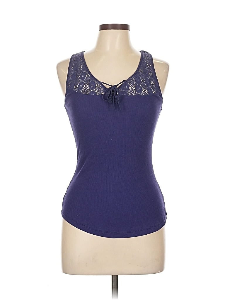 Pre-owned Derek Heart Tank Top Purple Halter Neckline Tops