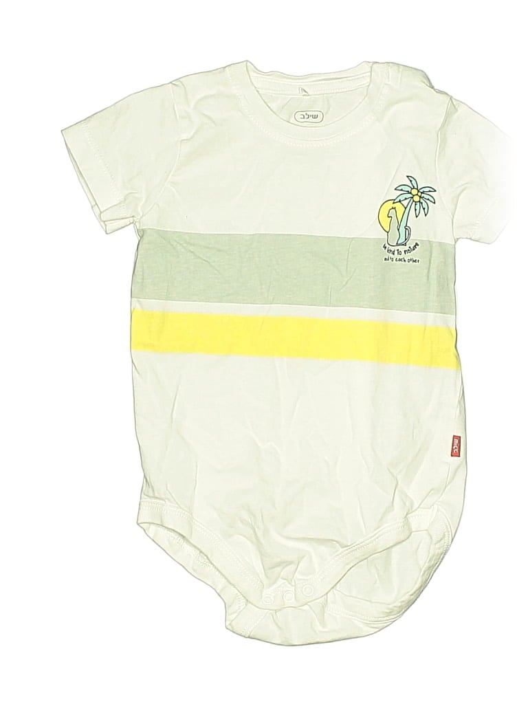Pre-owned Assorted Brands Kids' Short Sleeve Onesie In White