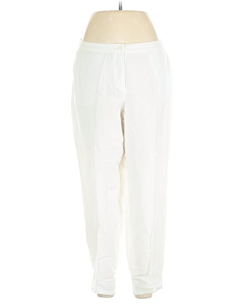 Pre-owned Nic + Zoe Linen Pants In White