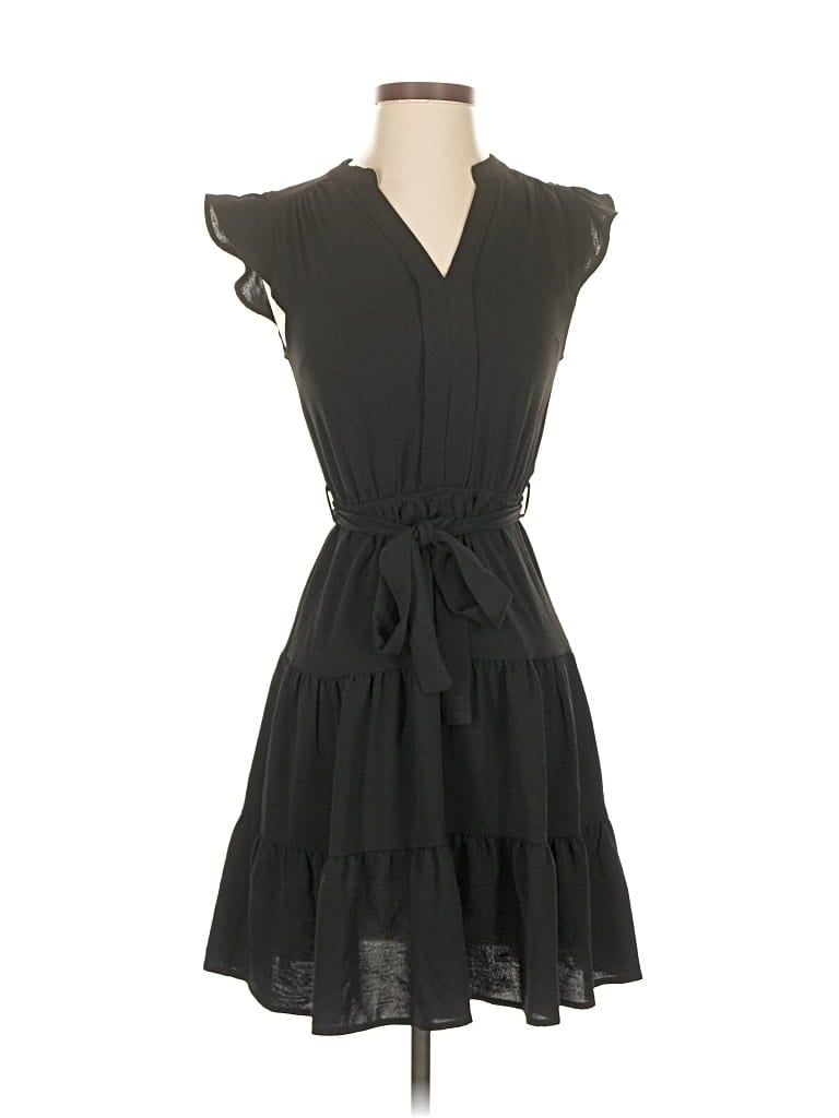 Pre-owned Monteau Casual Dress In Black
