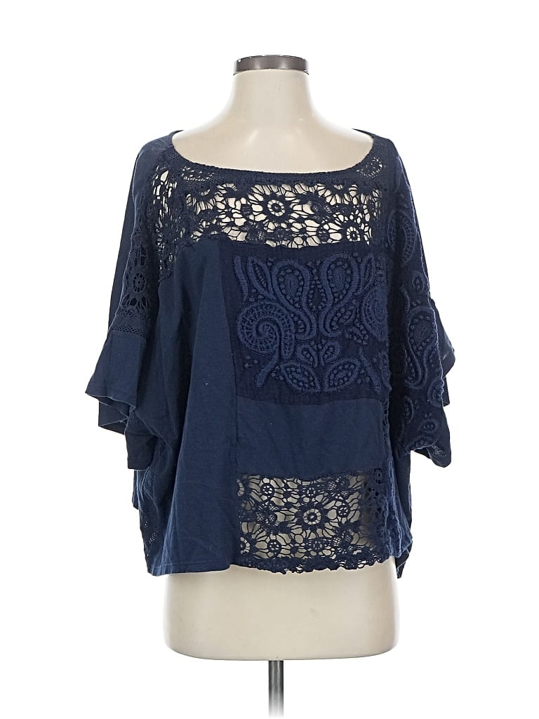 Pre-owned Akemi + Kin 3/4 Sleeve T-shirt In Blue