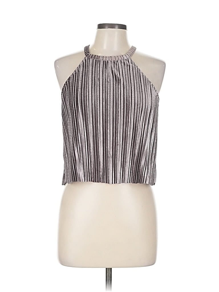 Pre-owned River Island Sleeveless Blouse In Silver