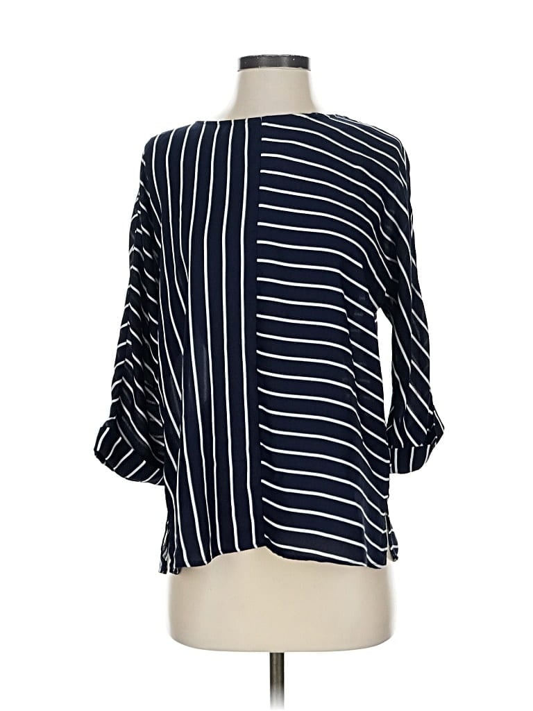 Pre-owned C Established 1946 3/4 Sleeve Blouse In Blue