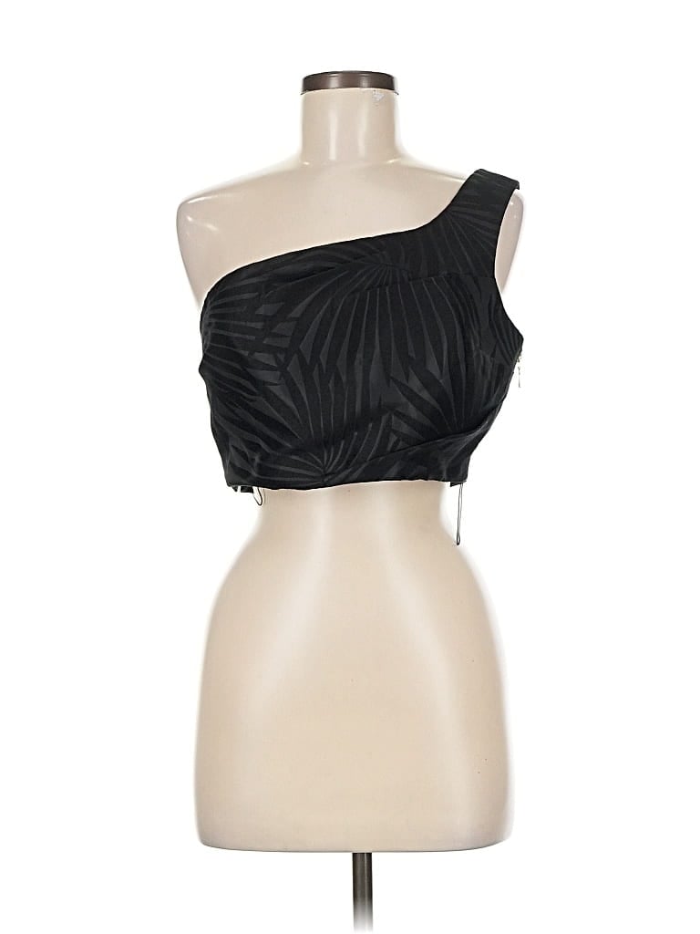 Significant Other Sleeveless Top Black One Shoulder Neckline Tops In Black