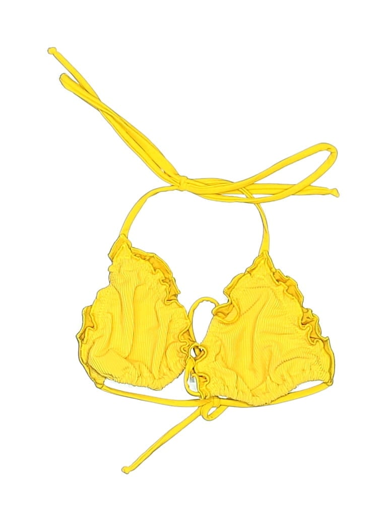 Pre-owned Unbranded Swimsuit Top Yellow Swimwear