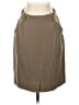Max Mara 100% Virgin Wool Solid Tan Green Wool Skirt Size 10 - photo 1