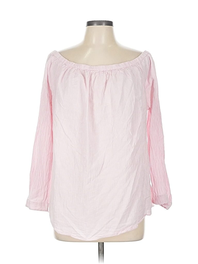 Pre-owned Crown & Ivy 3/4 Sleeve Blouse In Pink
