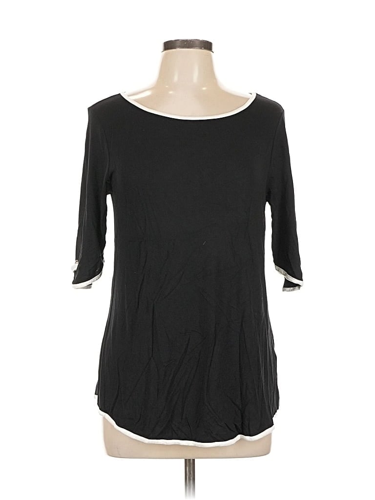 CABLE & GAUGE Pre-owned 3/4 Sleeve T-shirt In Black