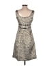 Kay Unger Tweed Silver Cocktail Dress Size 2 - photo 2