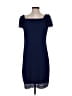 Elle Solid Blue Casual Dress Size S - photo 1