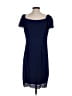 Elle Solid Blue Casual Dress Size S - photo 2