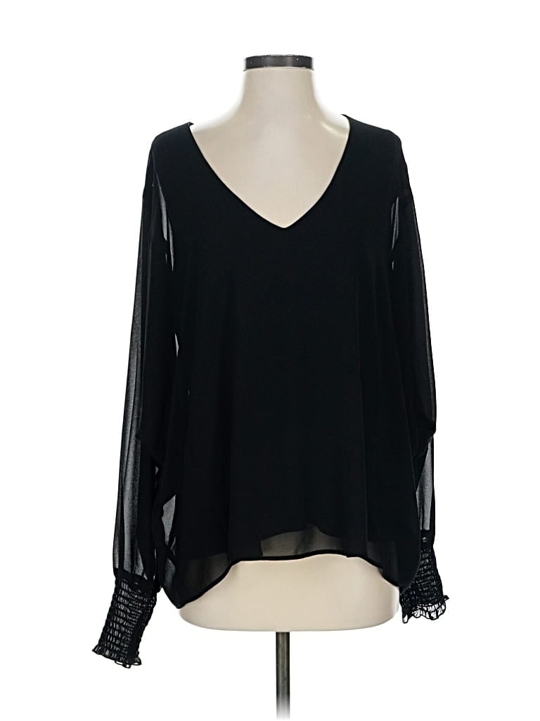 Pre-owned Show Me Your Mumu Long Sleeve Blouse In Black