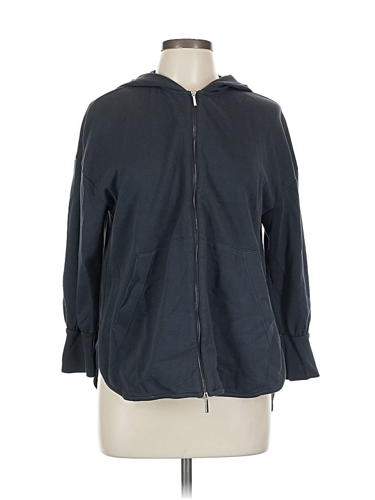 Pre-owned Max Mara Zip Up Hoodie In Blue