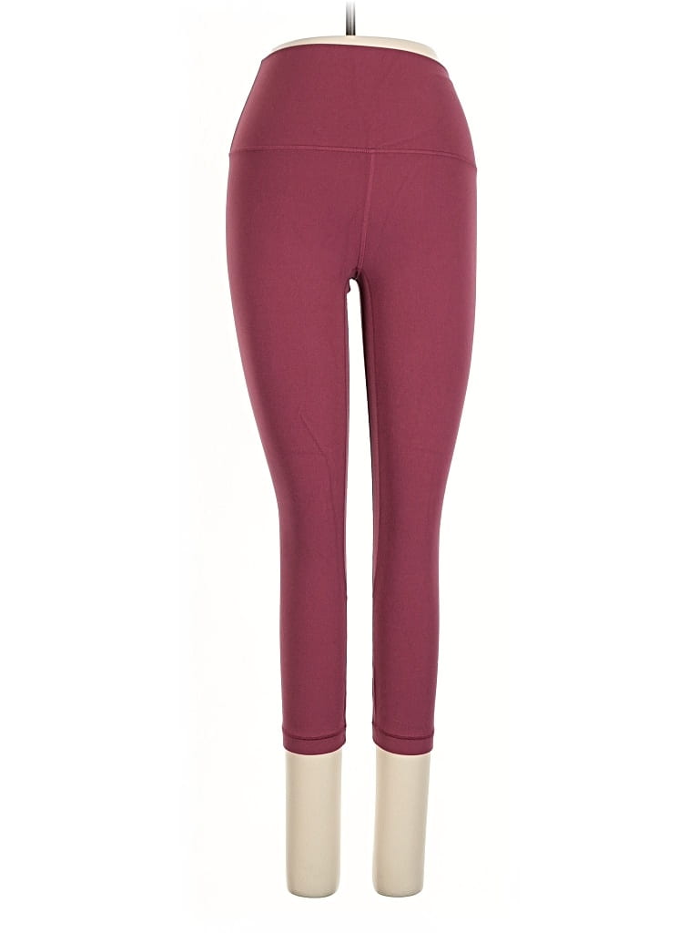 Pre-owned Lululemon Athletica Active Pants In Burgundy
