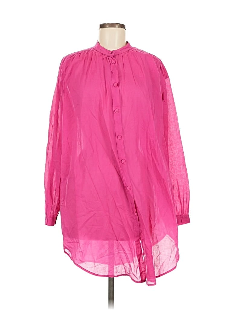 Pre-owned Skin 3/4 Sleeve Blouse In Pink
