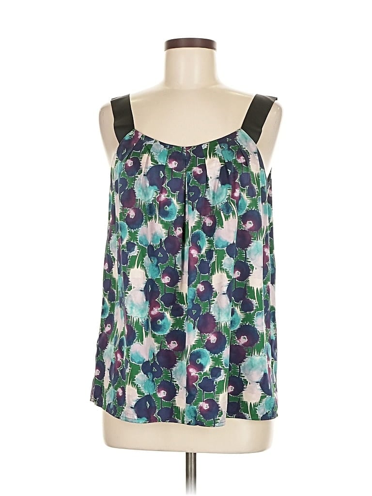 Pre-owned Ann Taylor Loft Sleeveless Blouse In Blue