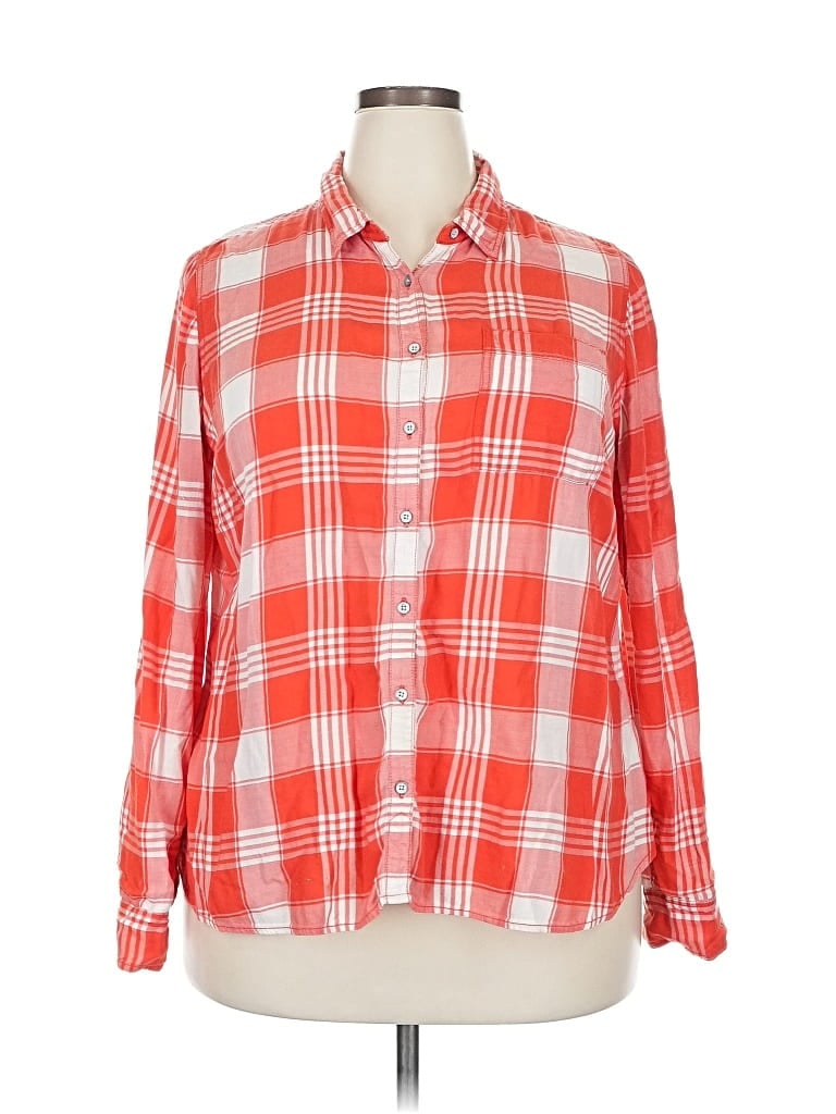 Pre-owned Unbranded Long Sleeve Button Down Shirt In Red