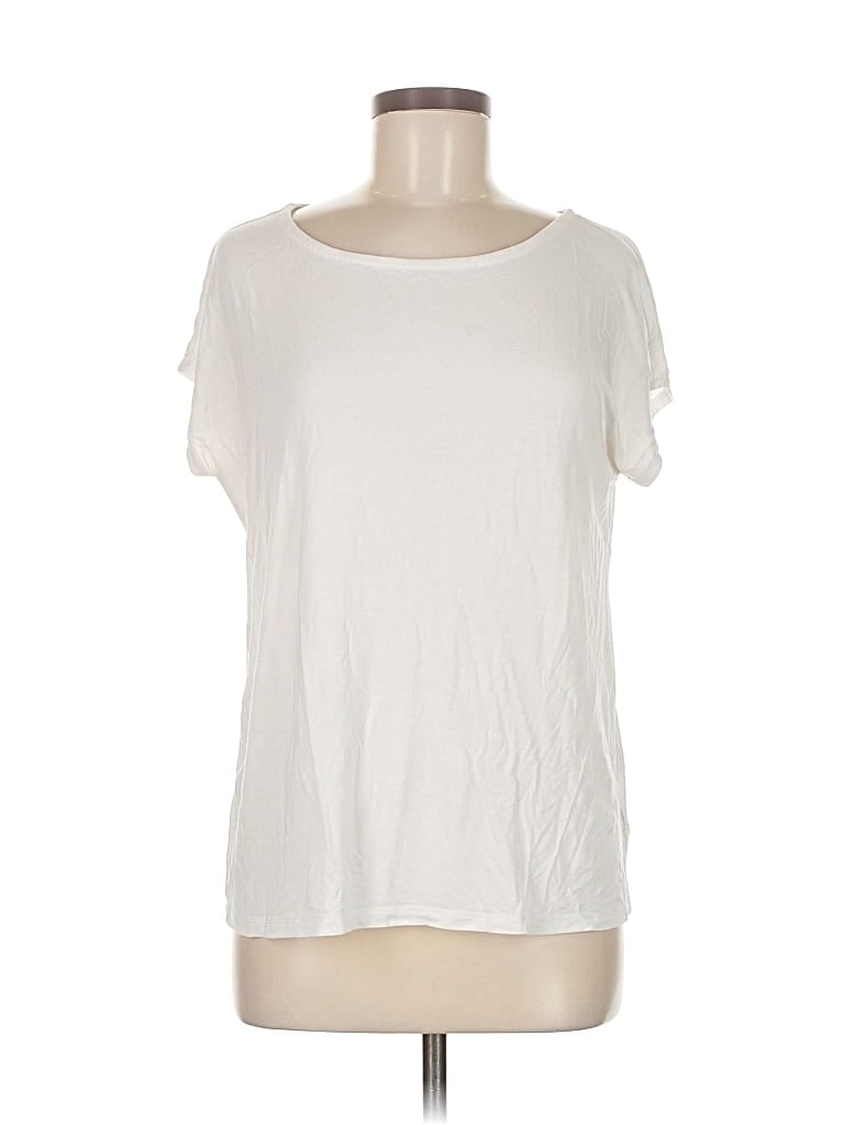 Pre-owned Unbranded Short Sleeve T-shirt In White