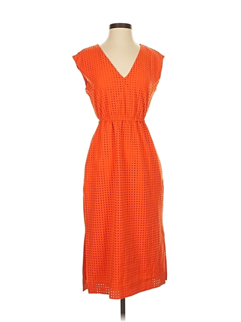 Pre-owned J.crew Factory Store Casual Dress In Orange
