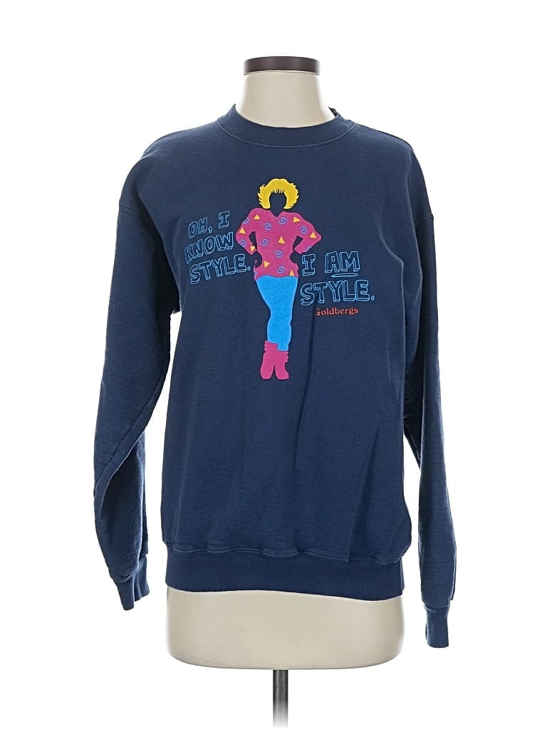 Pre-owned Hanes Sweatshirt In Blue