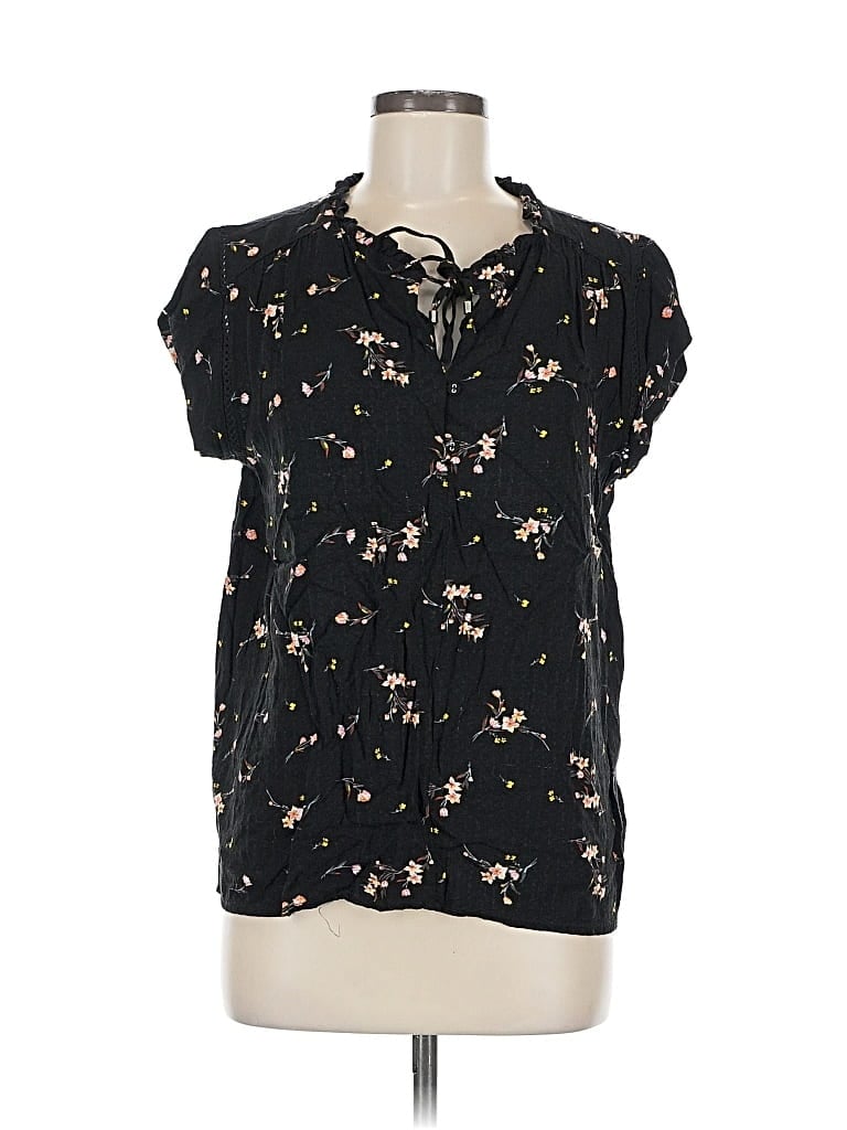 Pre-owned Buffalo By David Bitton Short Sleeve Blouse In Black
