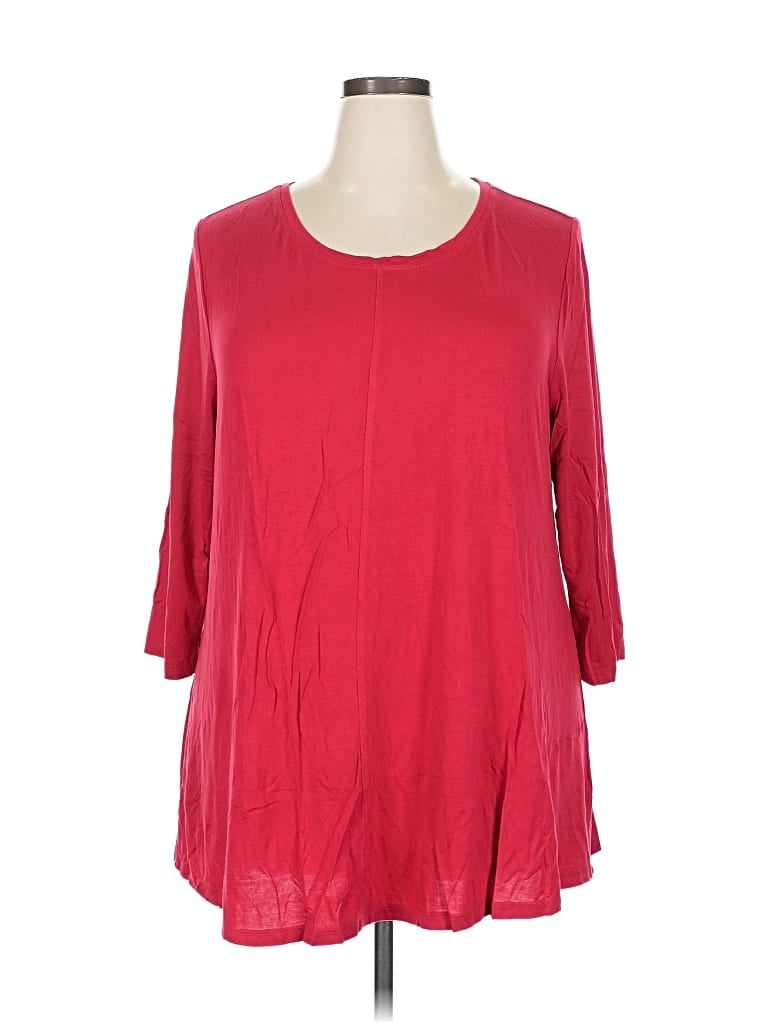 LANE BRYANT Pre-owned 3/4 Sleeve Blouse In Red