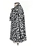 MICHAEL Michael Kors 100% Polyester Animal Print Silver Long Sleeve Blouse Size S - photo 5