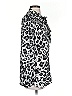 MICHAEL Michael Kors 100% Polyester Animal Print Silver Long Sleeve Blouse Size S - photo 4