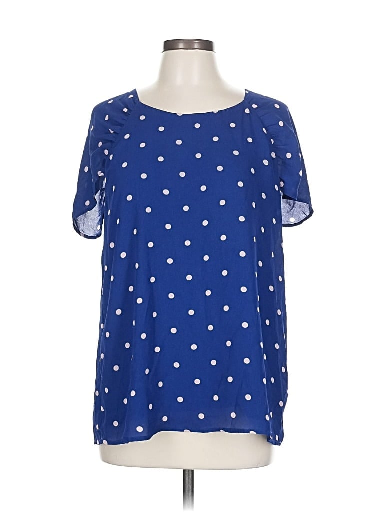 Pre-owned Gibson Short Sleeve Blouse In Blue