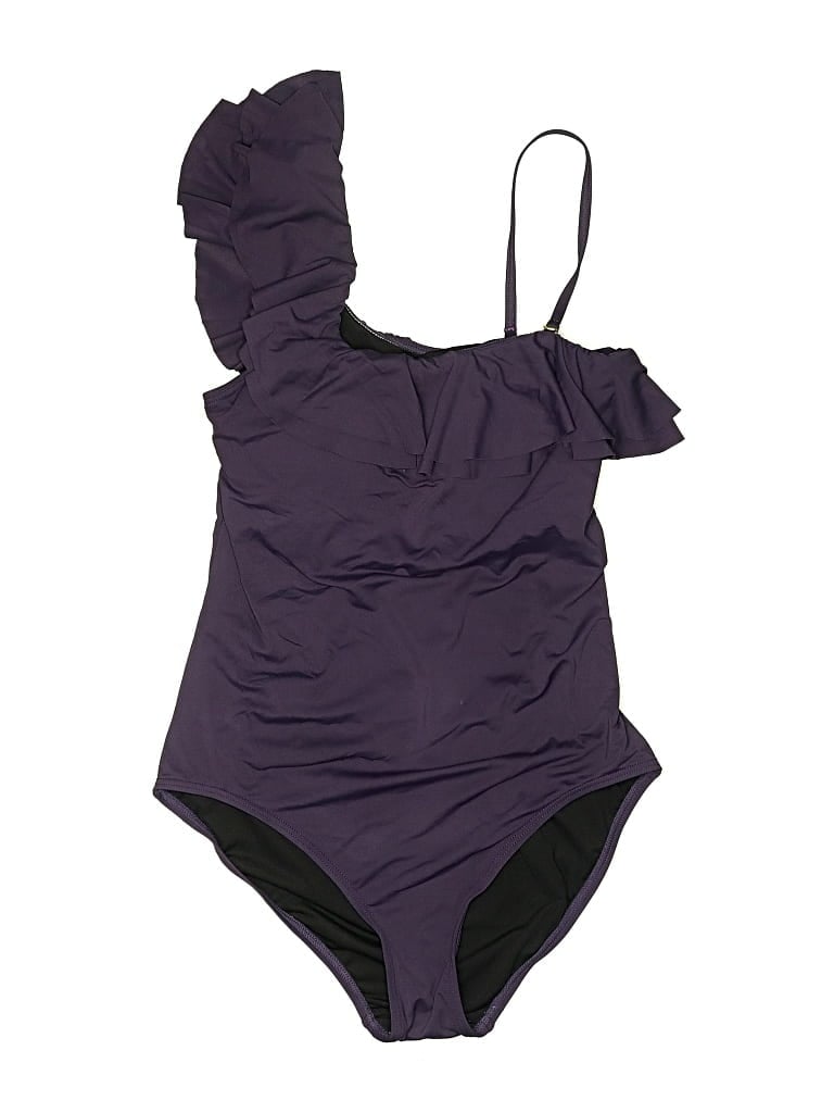 Pre-owned Carmen Marc Valvo Swimwear One Piece Swimsuit In Purple