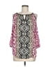Apt. 9 100% Polyester Pink 3/4 Sleeve Blouse Size M - photo 1
