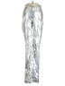 REVICE 100% Polyester Metallic Silver Casual Pants Size 24 waist - photo 1