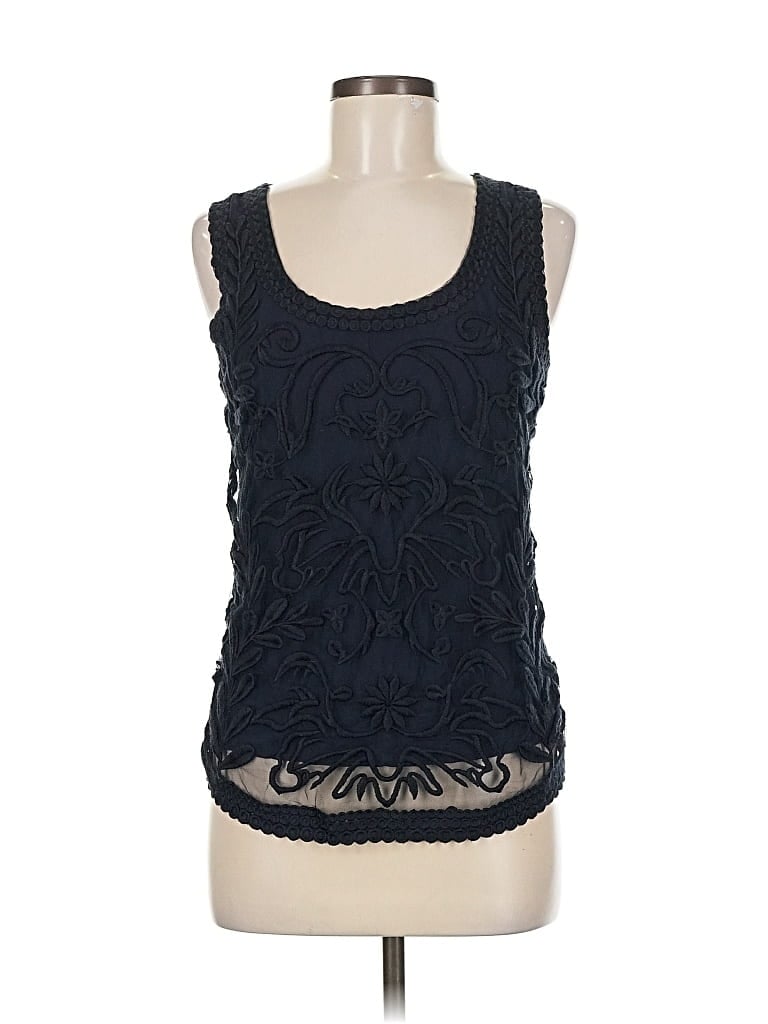 Pre-owned Jones New York Signature Sleeveless Top Blue Scoop Neck Tops