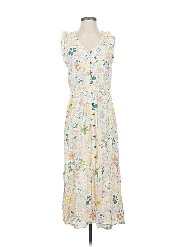 Pre-owned Sonoma Goods For Life Casual Dress In White