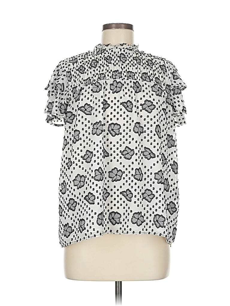 ANN TAYLOR Pre-owned Short Sleeve Blouse In White