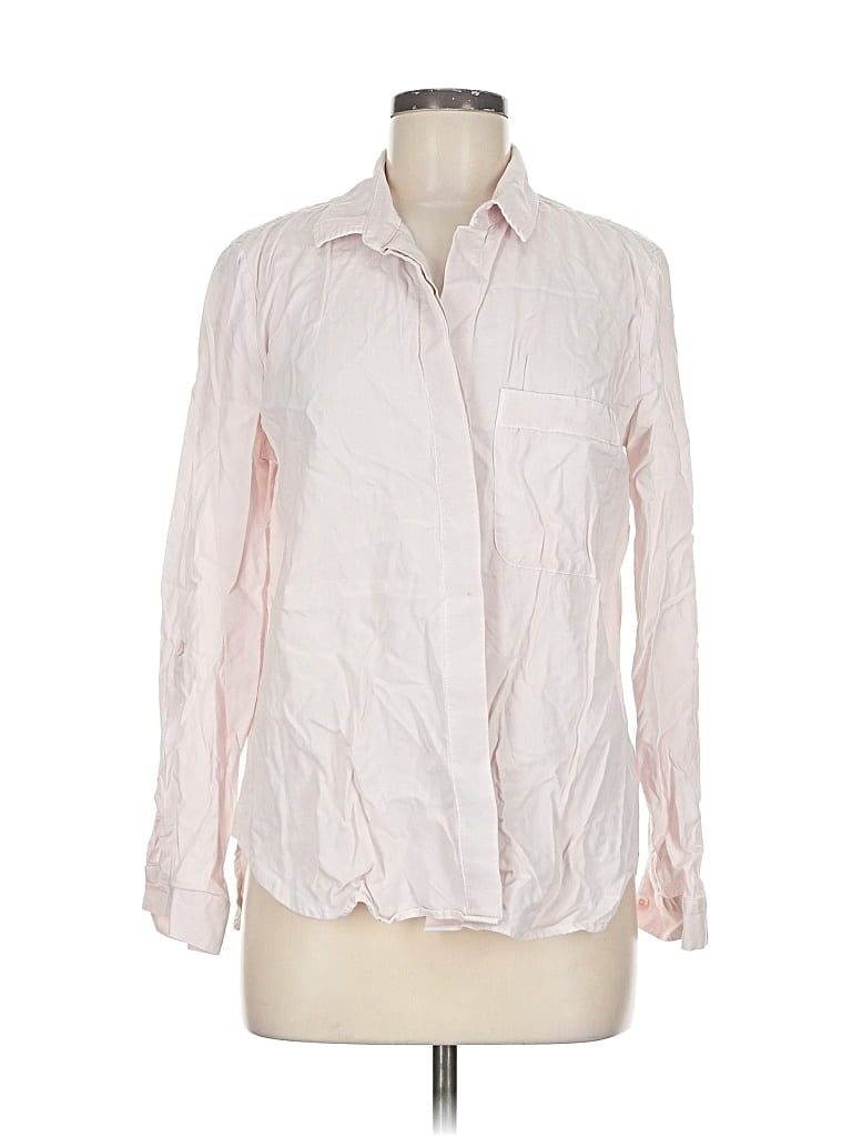 Pre-owned Cloth & Stone X Anthropologie Long Sleeve Button Down Shirt In Pink