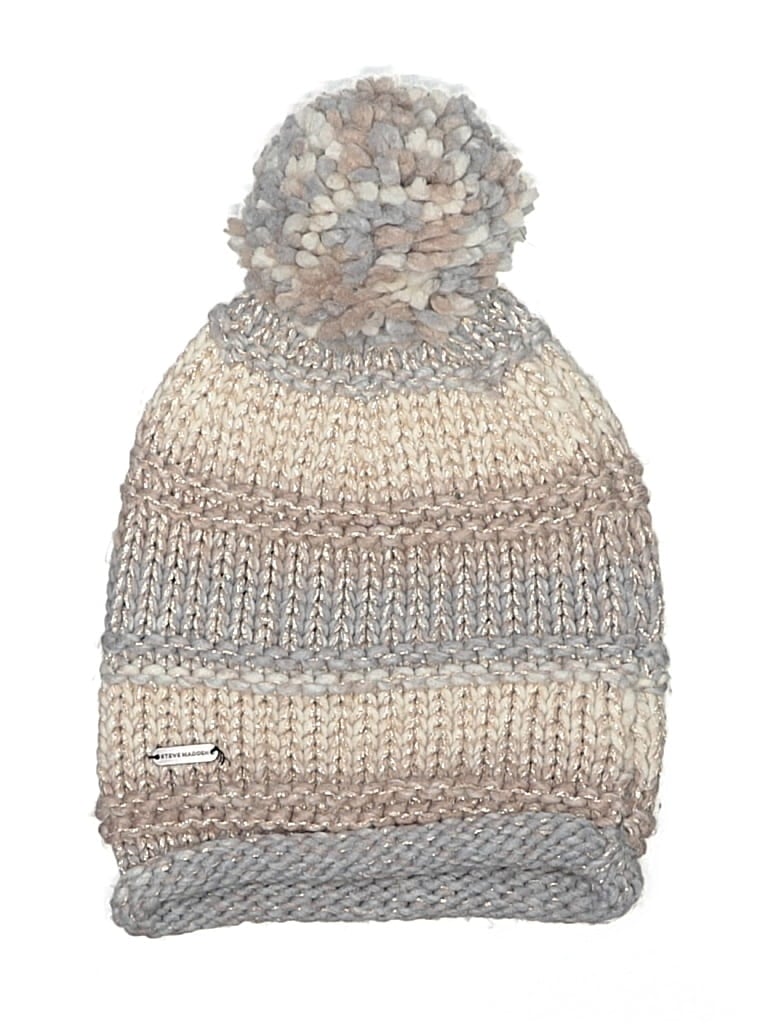 Pre-owned Steve Madden Beanie Hat In Brown