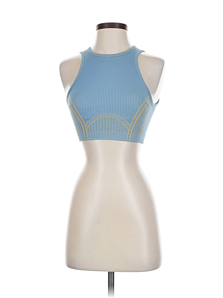 Click to view more detailed imagery on our partner's website Pre-owned Fabletics Tank Top Blue Halter Neckline Tops