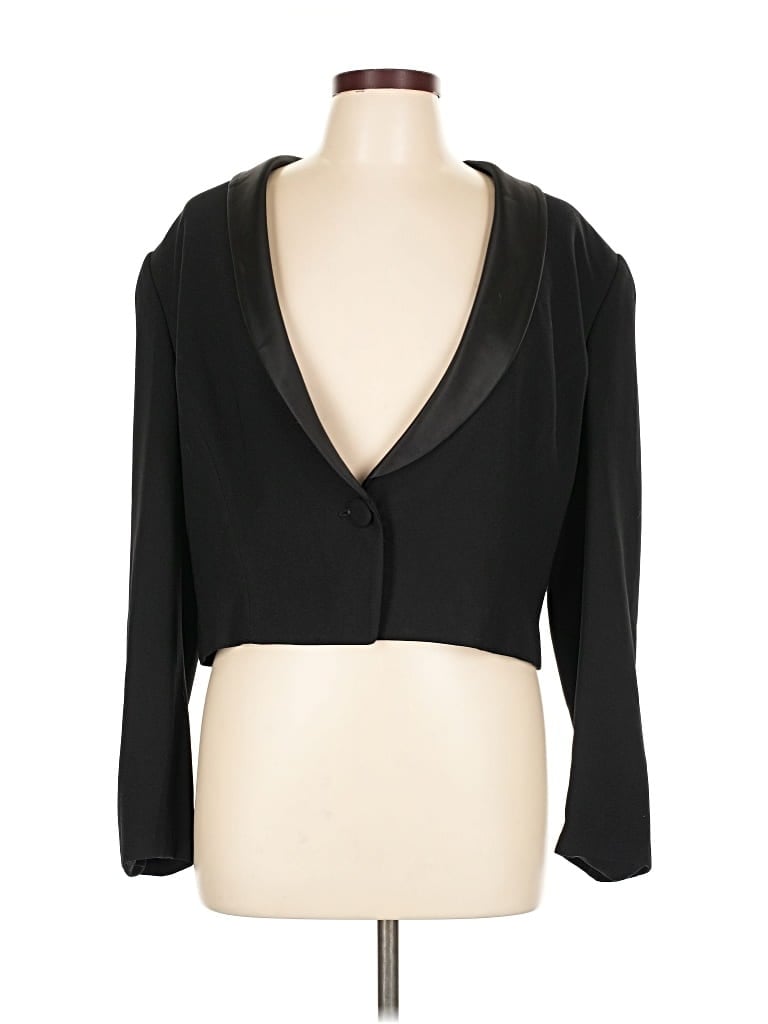 Pre-owned Linda Allard Ellen Tracy Blazer Jacket In Black