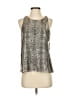 Design Lab Lord & Taylor Silver Sleeveless Blouse Size S - photo 1