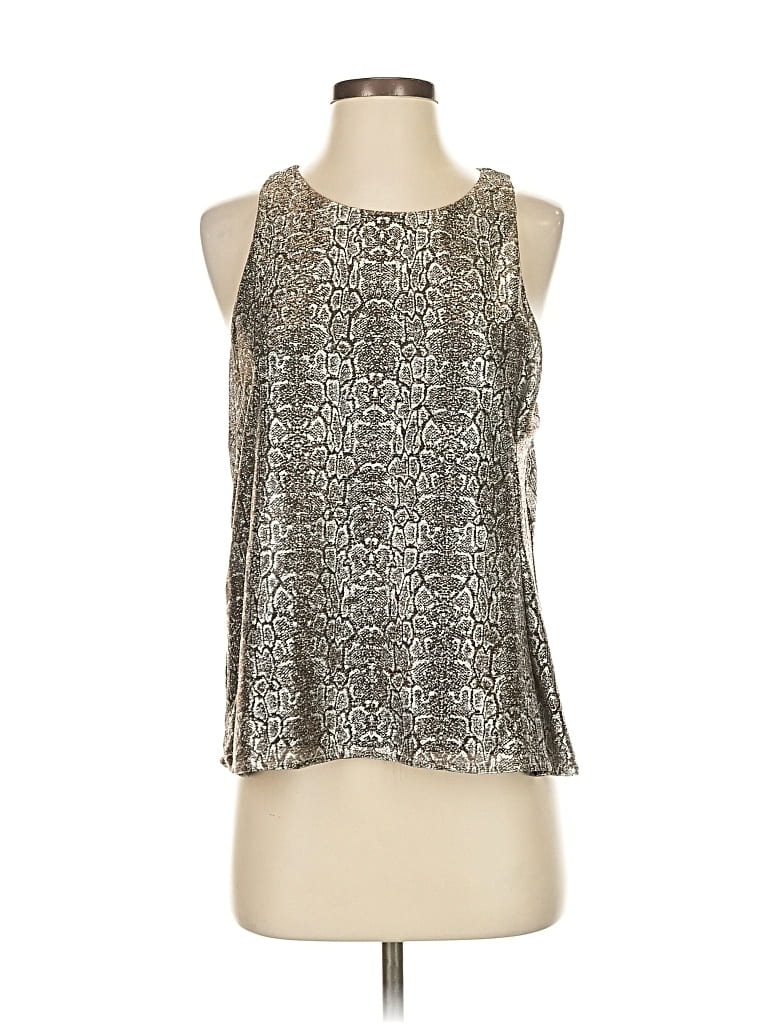 Pre-owned Design Lab Lord & Taylor Sleeveless Blouse In Silver