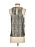 Design Lab Lord & Taylor Silver Sleeveless Blouse Size S - photo 2